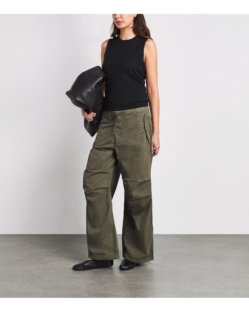Re/done Green Cotton-Blend Outer Cargo Trousers