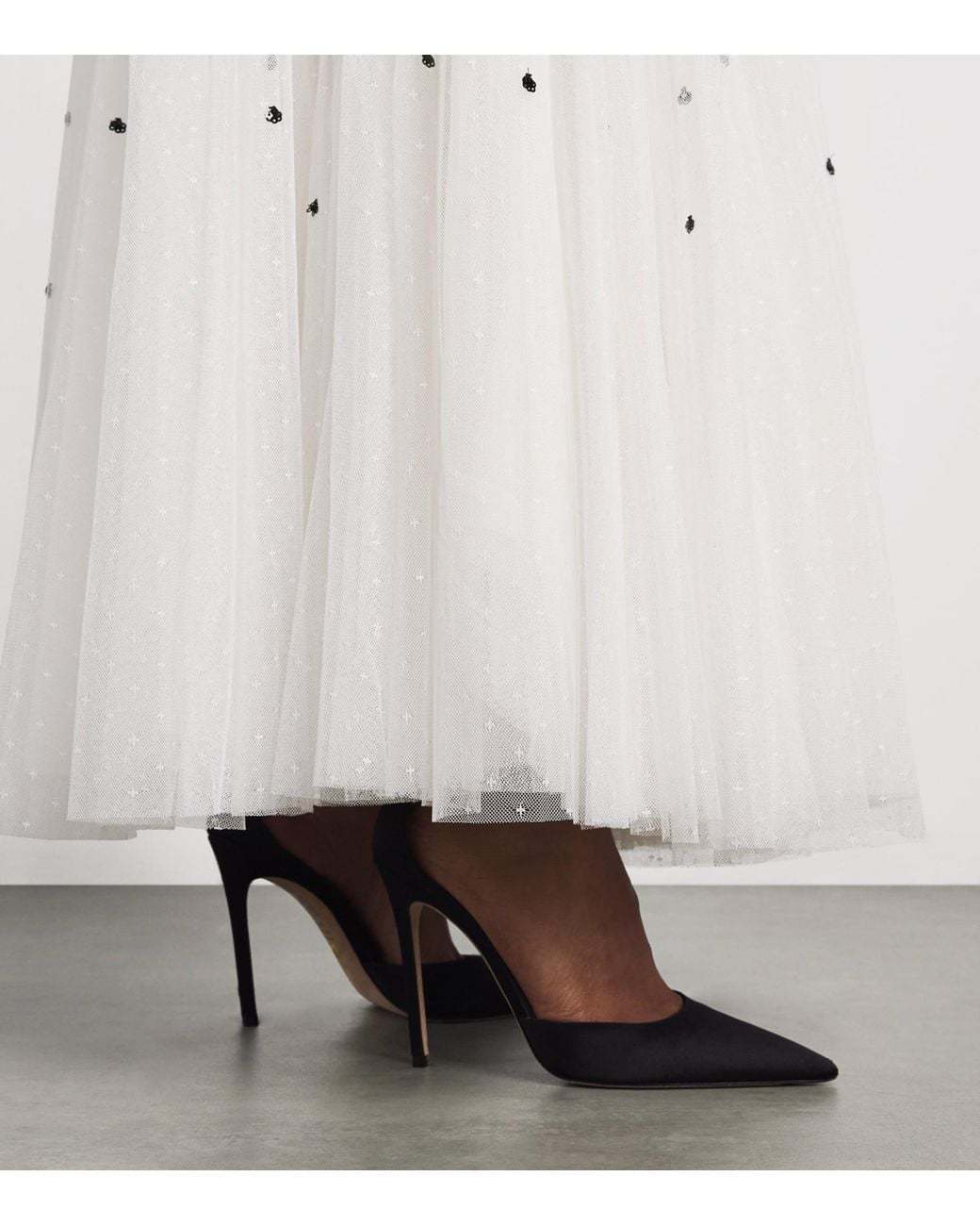 Needle & Thread White Gilded Lace Maxi Dress With Scarf