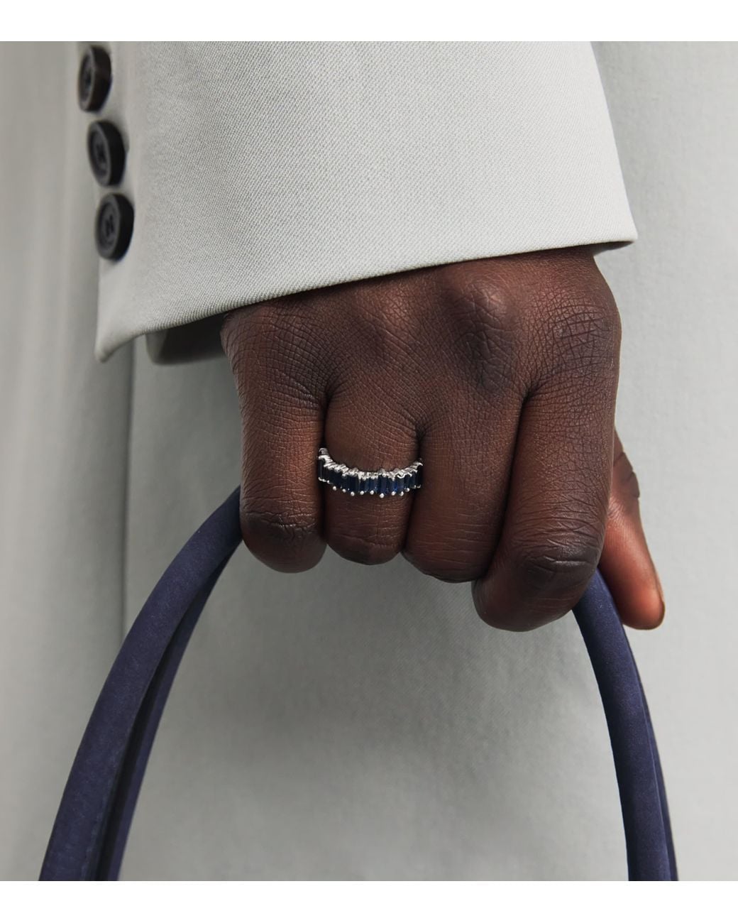 Suzanne Kalan Blue And Sapphire Bold Eternity Ring