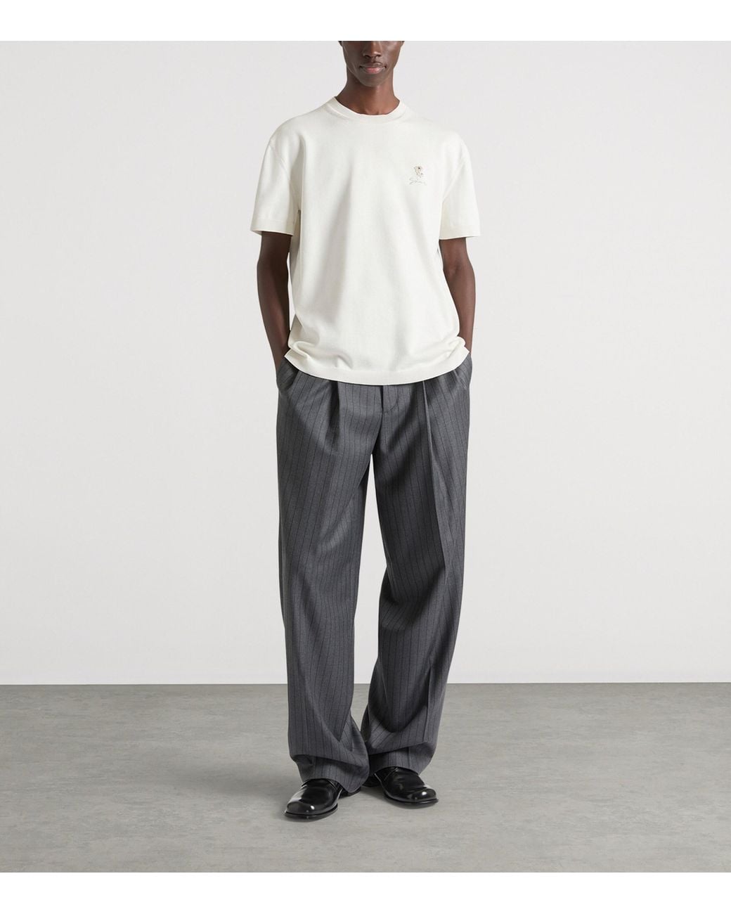 Givenchy White Cotton Embroidered T-Shirt for men