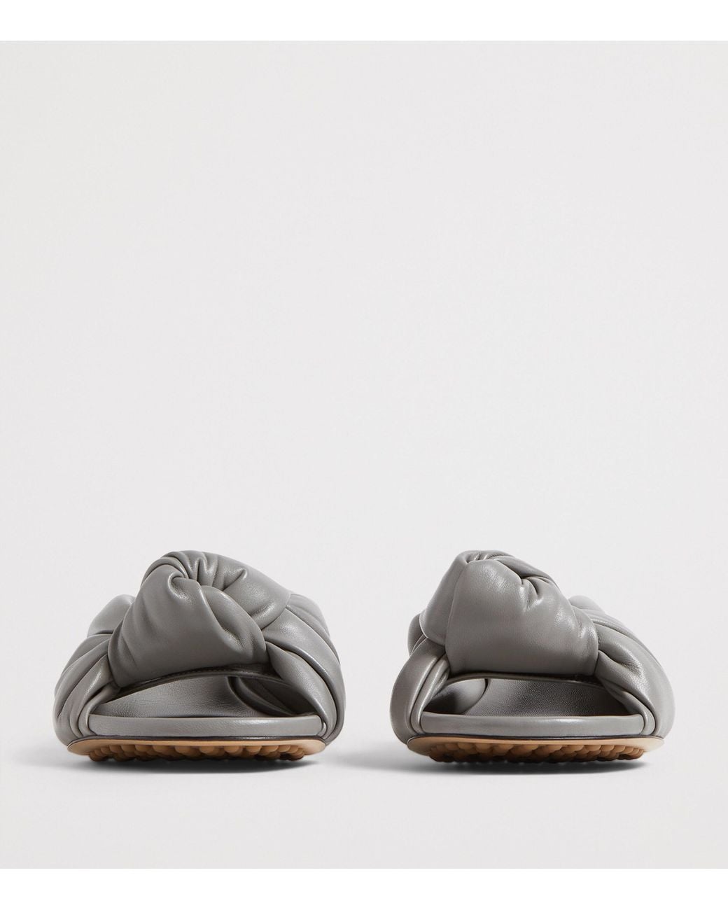 Bottega Veneta White Leather Knot Mules 50