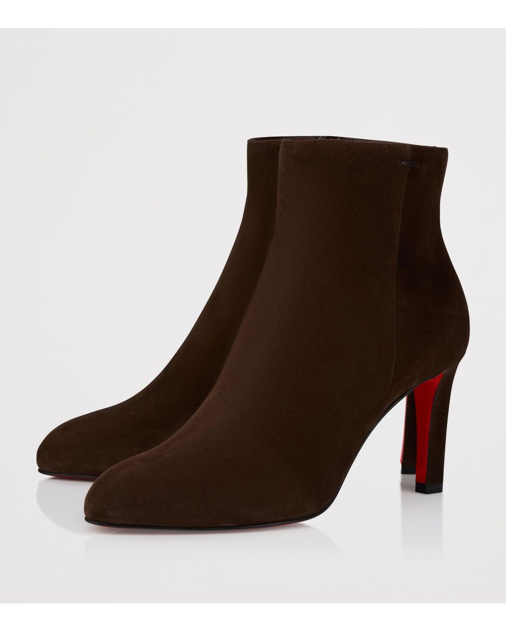 Christian Louboutin Brown Fannylove Booty 85 Suede Boots