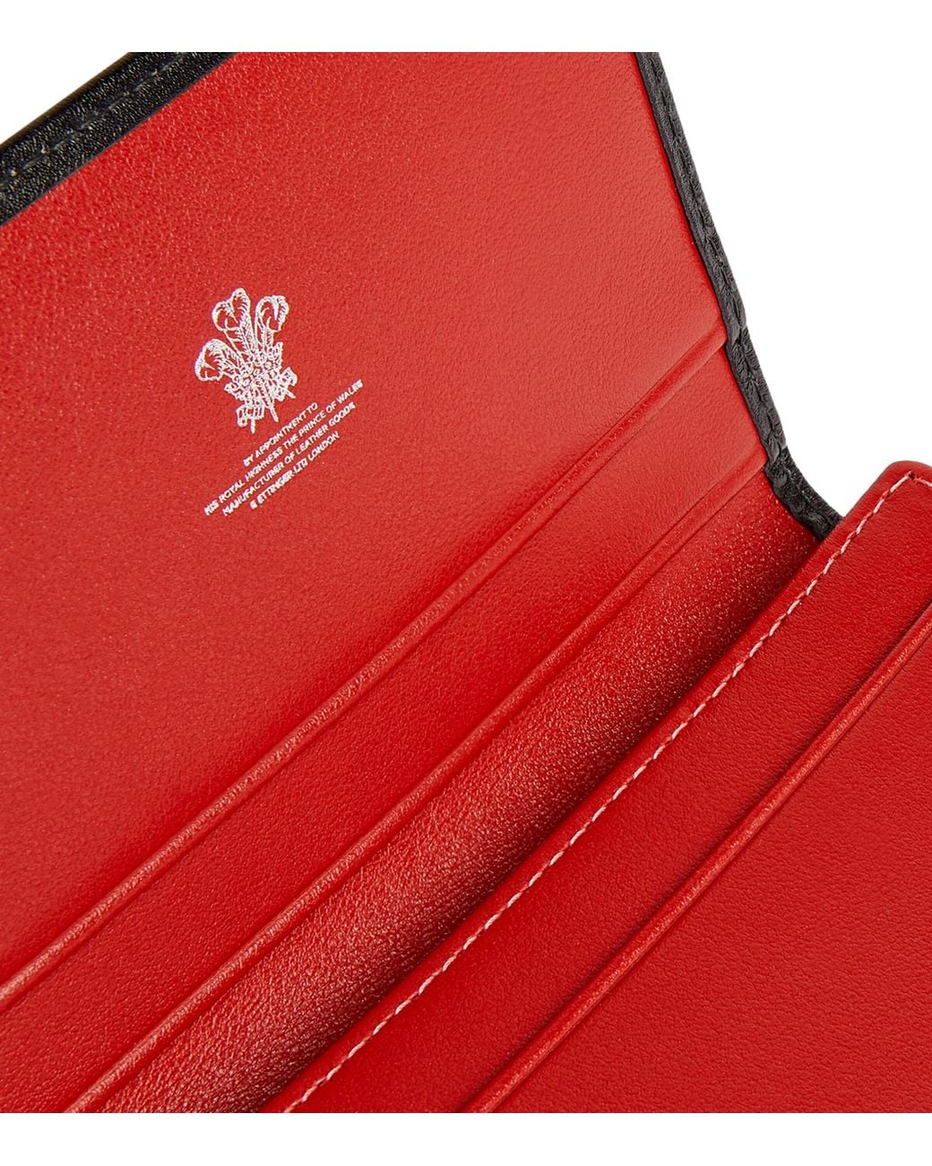 Ettinger Black Leather Sterling Visiting Card Holder
