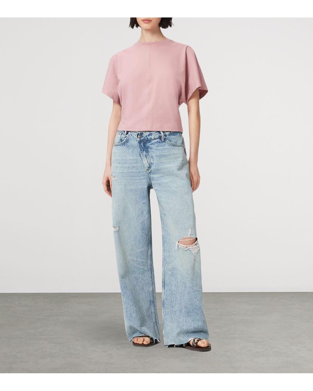 AllSaints Pink Organic Cotton Eden Artia T-Shirt