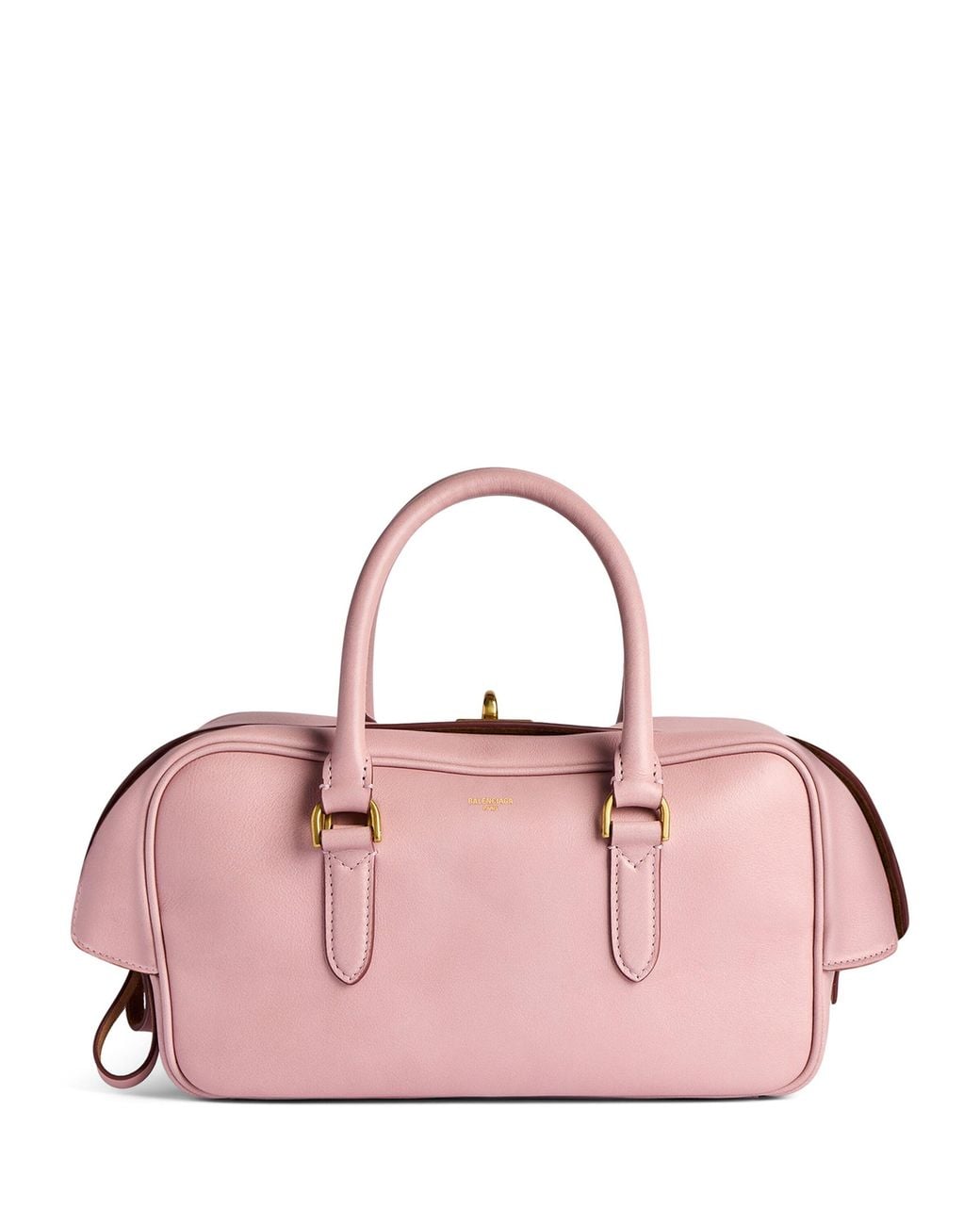 Balenciaga Pink Lambskin Le 7 Bowling Bag