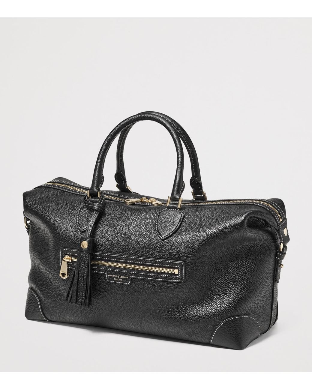 Aspinal Black Leather The Hudson Bag