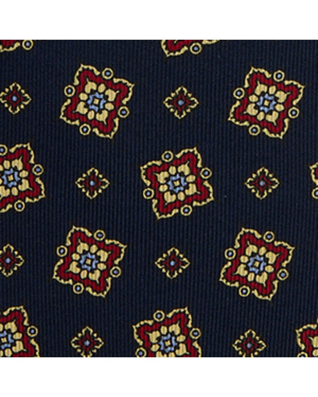 Dunhill Blue Mulberry Silk Printed Tie for men