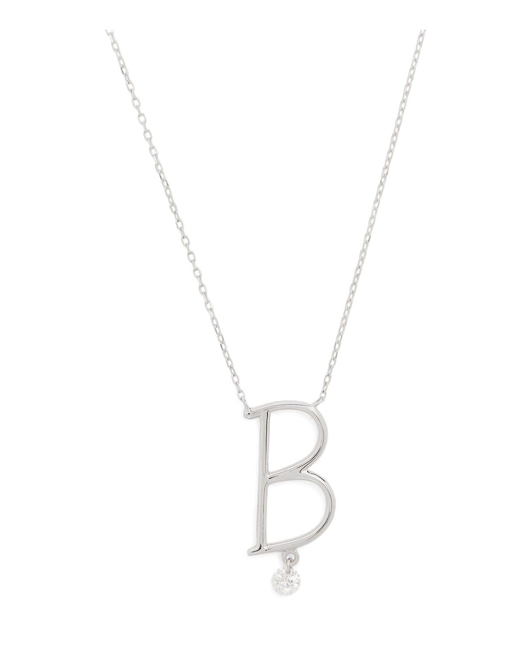 PERSÉE Metallic And Diamond Alphabet Necklace