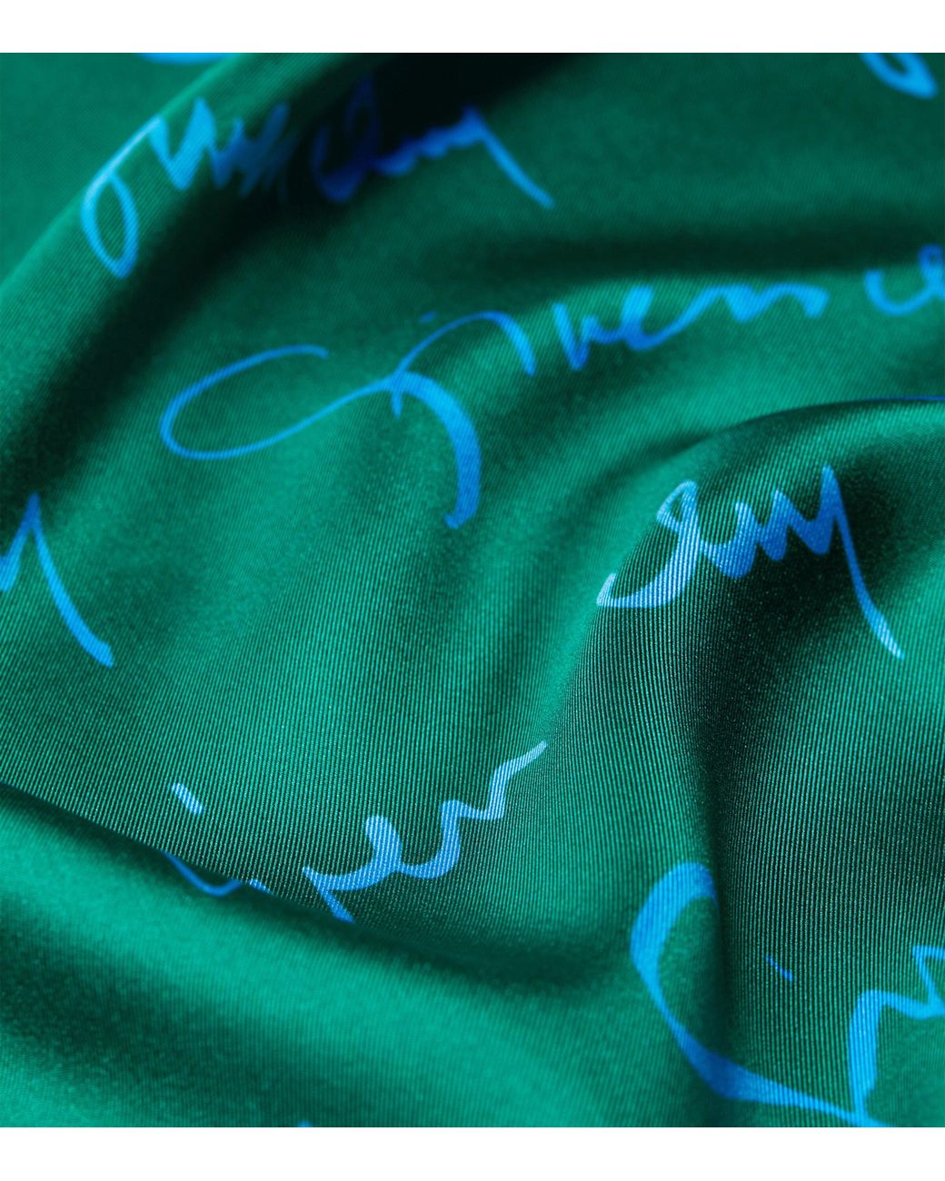 Givenchy Green Small Silk Signature Scarf