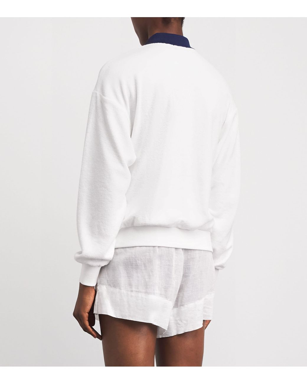 Polo Ralph Lauren White Towelling Polo Pony Sweatshirt