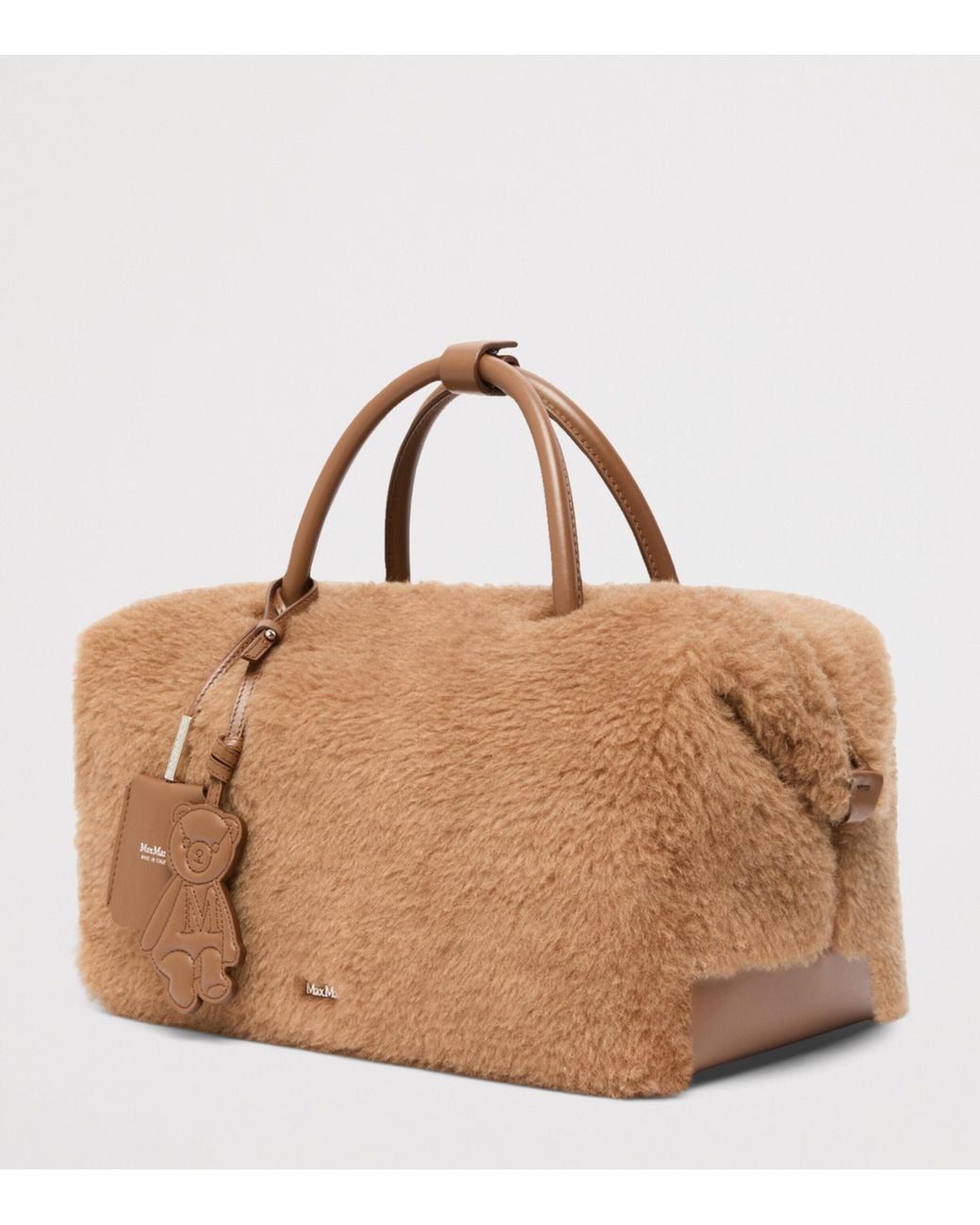 Max Mara Brown Teddy Top-Handle Bag