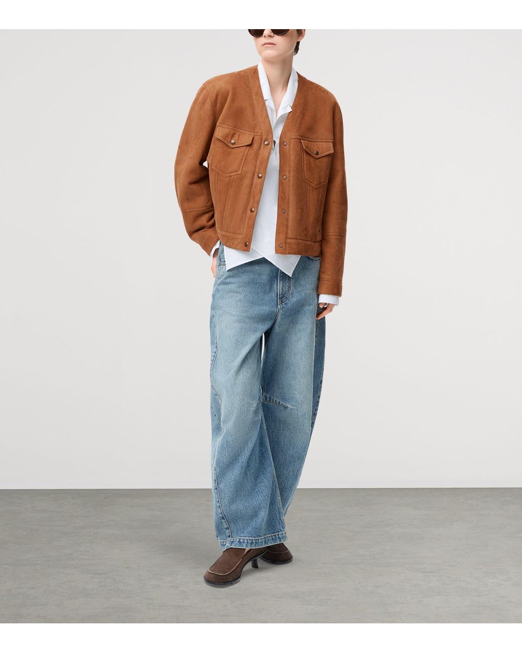 Loewe Brown Lambskin Shearling-Lined Jacket