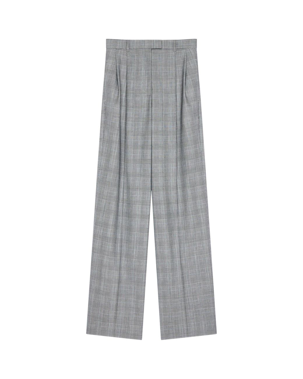 Givenchy Gray Wool Wide-Leg Tailored Trousers