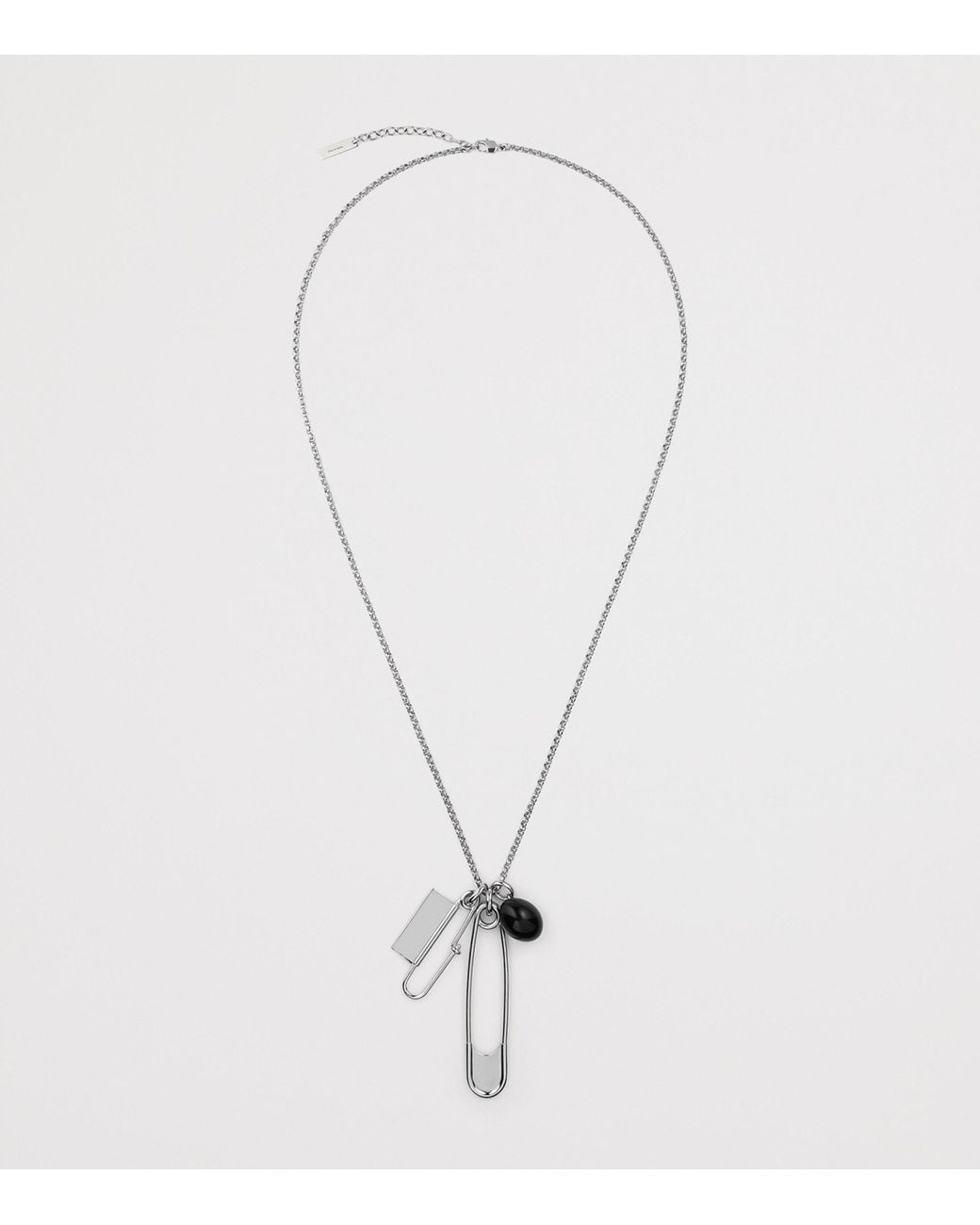 Givenchy Metallic Safety Pin Charm Necklace for men