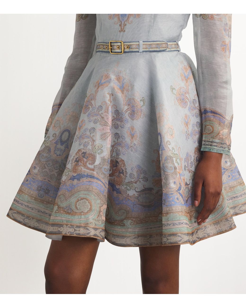 eden belted mini dress ZIMMERMANN Eden Belted Flip Silk Mini Dress Zimmermann