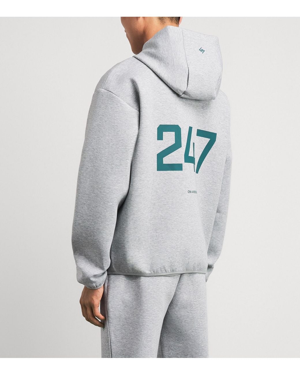 REPRESENT 247 Gray 247 Numbers Zip-Up Hoodie for men