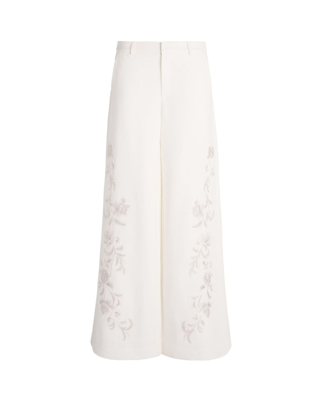 Cinq À Sept White Rococo Embroidered Roxane Trousers