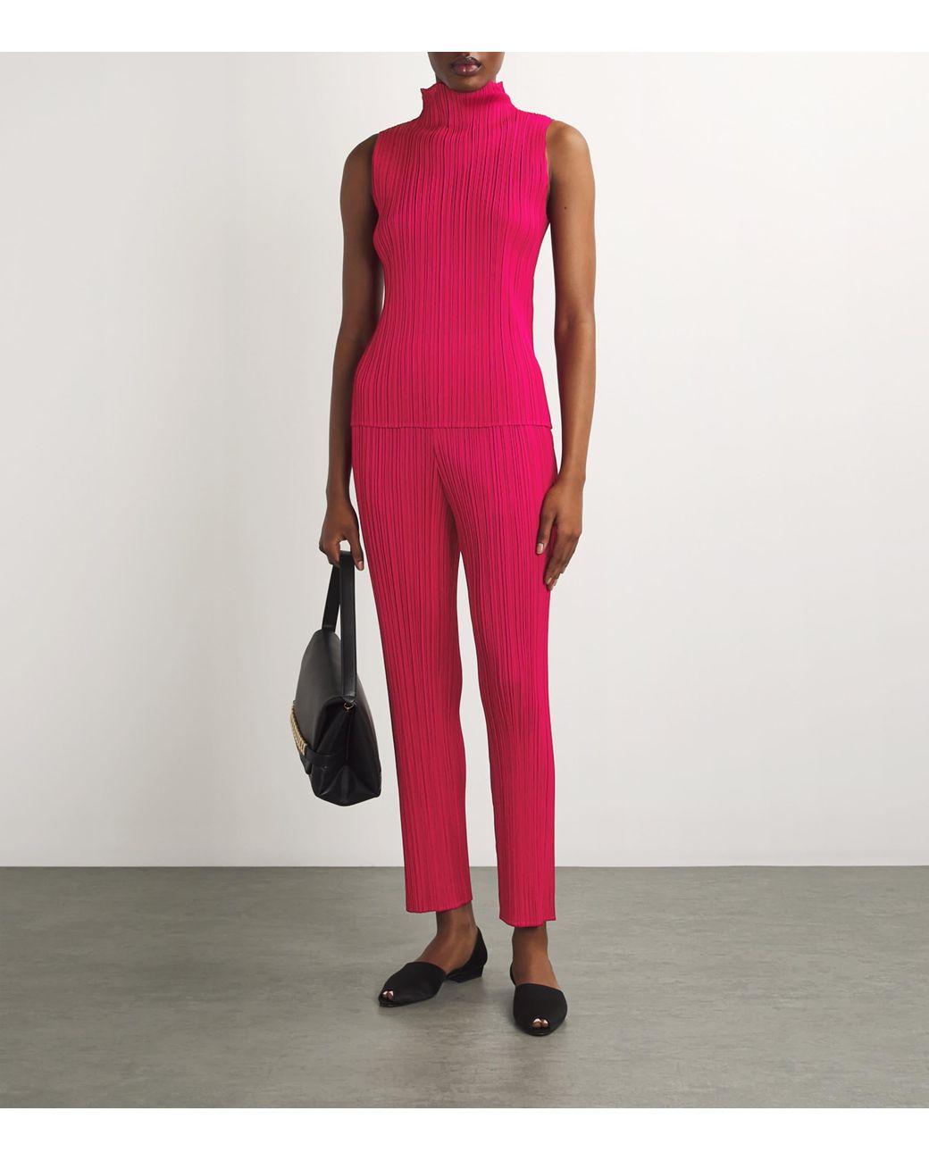 Pleats Please Issey Miyake Red New Colorful Basics Trousers
