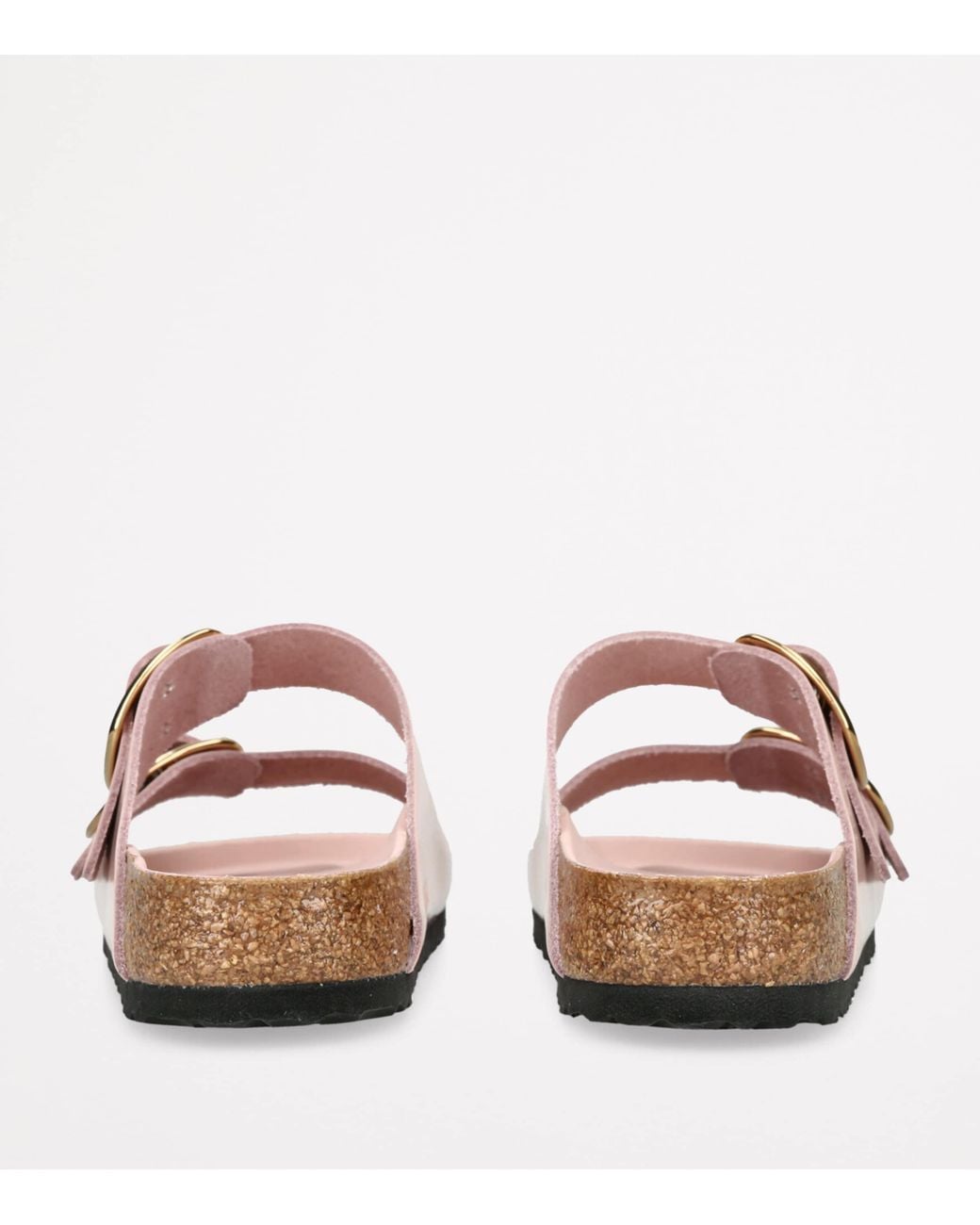 Birkenstock Pink Leather Arizona Big Buckle Sandals