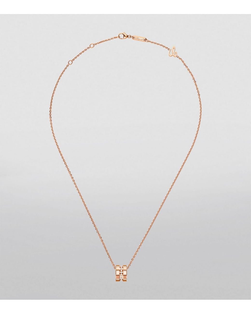 Chopard Metallic And Diamond Ice Cube Necklace