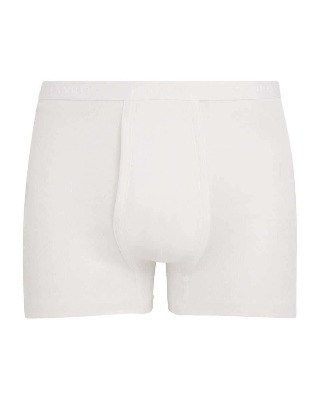 Hanro White Mercerised Cotton Trunks for men