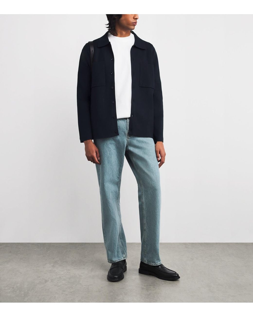Sandro Blue Spread -Collar Cardigan for men
