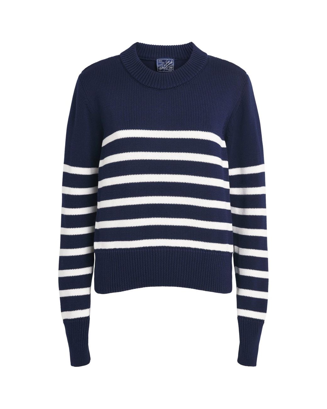 With Nothing Underneath Blue Cotton Devon Sweater