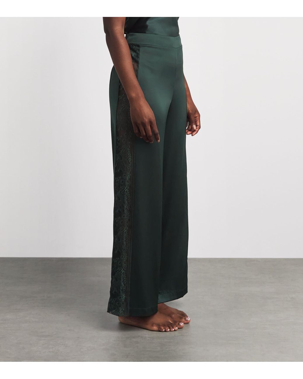 Aubade Green Silk-Blend Midnight Whisper Pyjama Trousers
