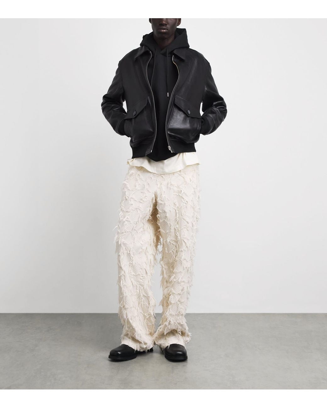 Sandro Black Oversized Cotton Hoodie for men