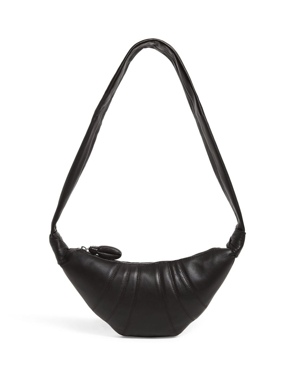 Lemaire Black Small Nappa Leather Croissant Bag for men