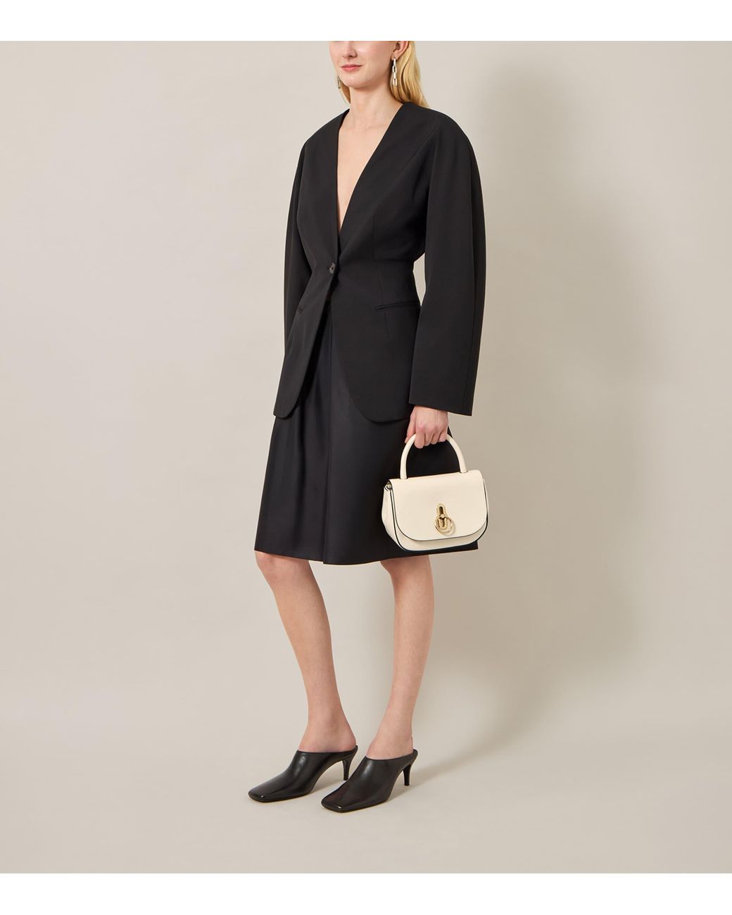 Mulberry Natural Small Leather Amberley Top-Handle Bag