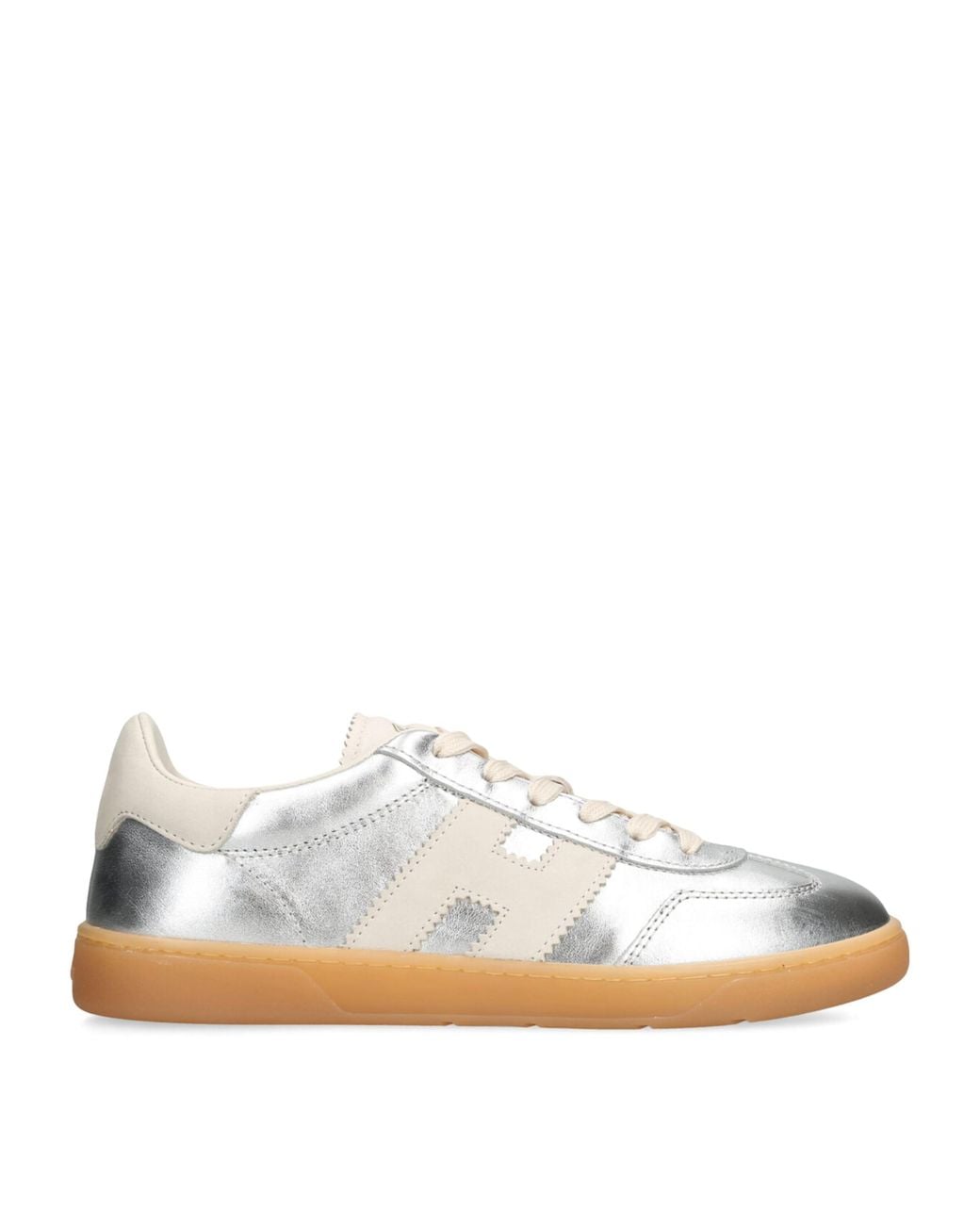 Hogan White Leather Metallic Cool Sneakers