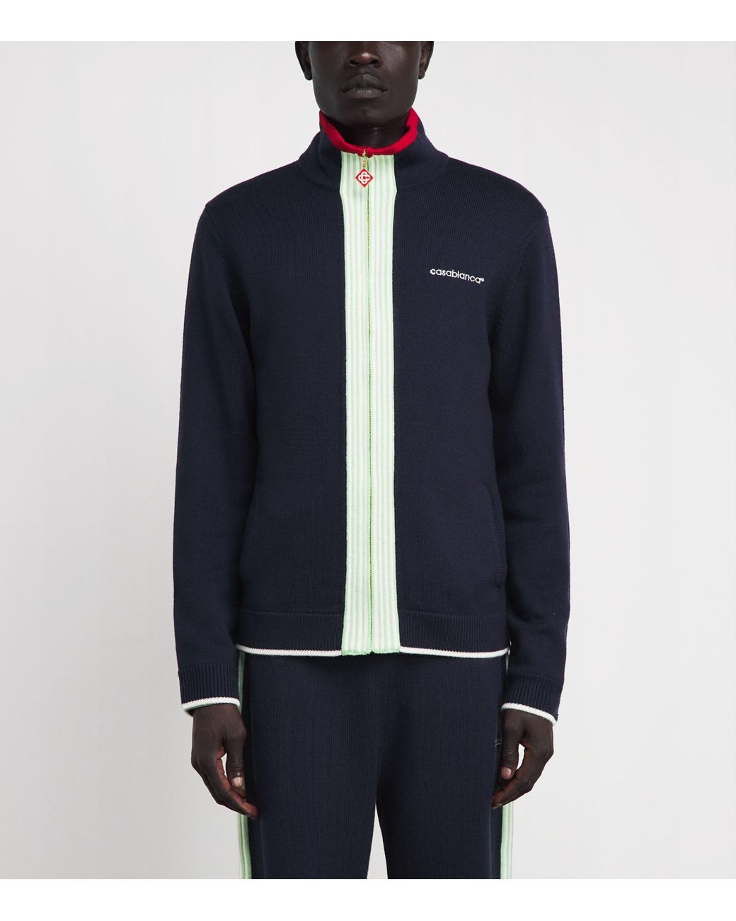 Casablanca Blue Merino Track Jacket for men