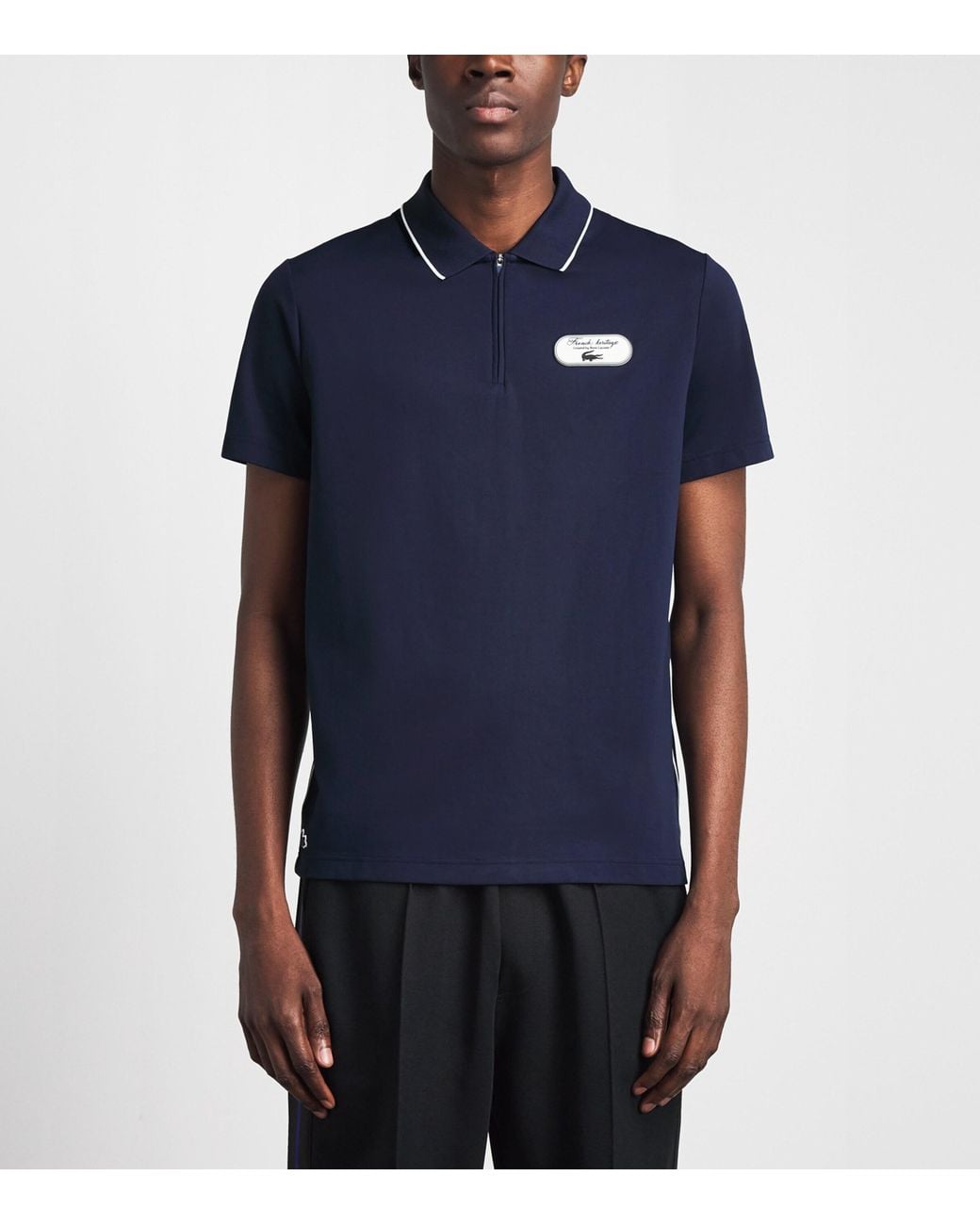 Lacoste Blue Ultra Dry Tennis Heritage Polo Shirt for men