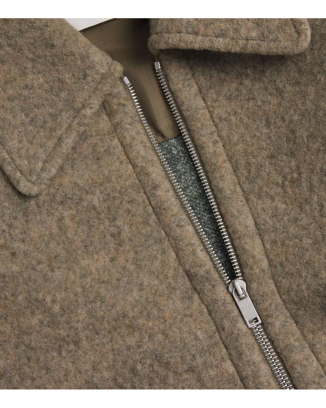 Jil Sander Brown Wool-Blend Felted Melange Blouson Jacket for men