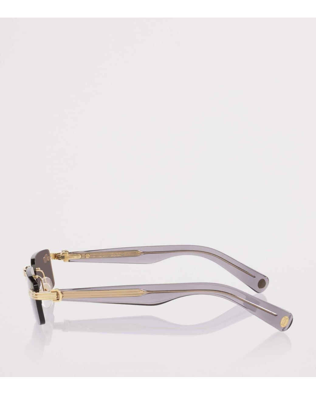 Cartier Metallic Narrow Rectangle Sunglasses for men