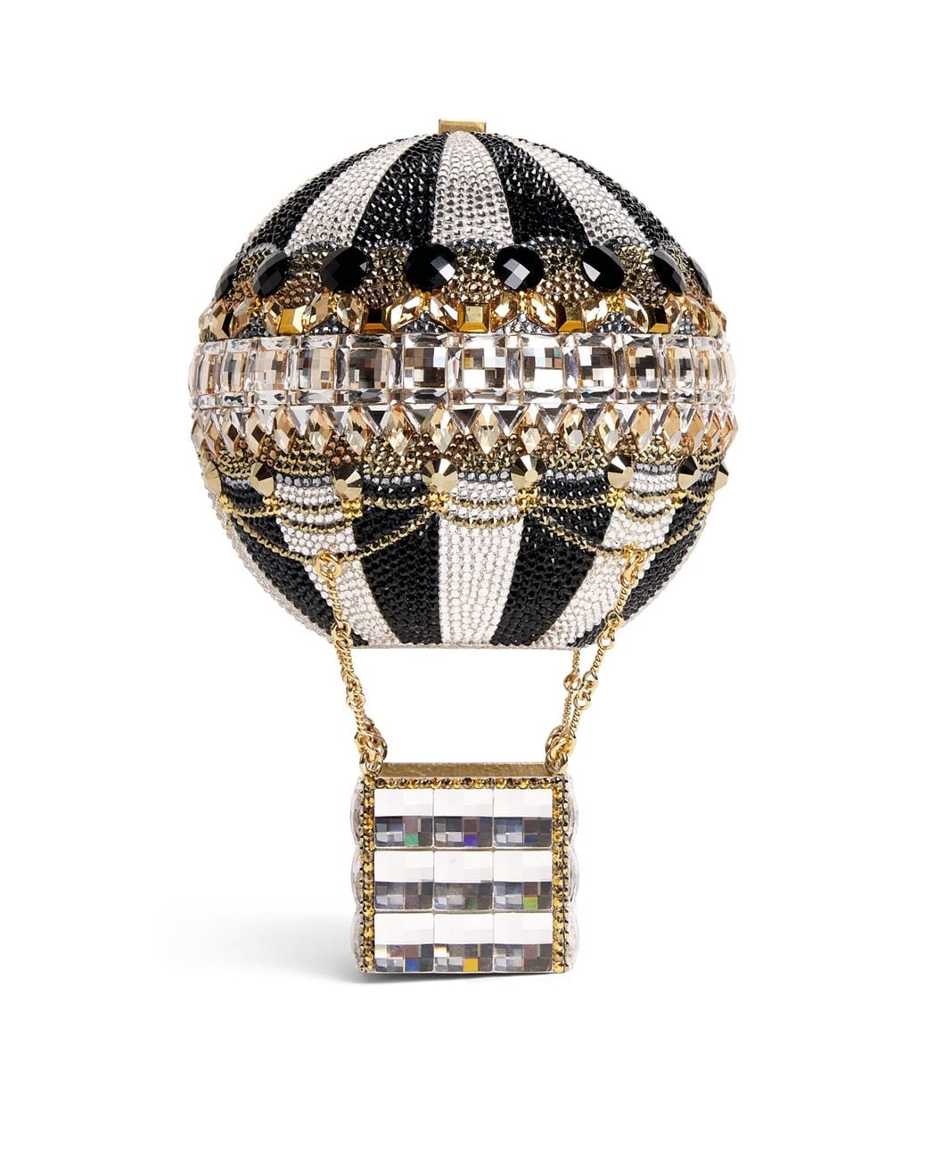 Judith Leiber Metallic Embellished Hot Air Balloon Clutch Bag
