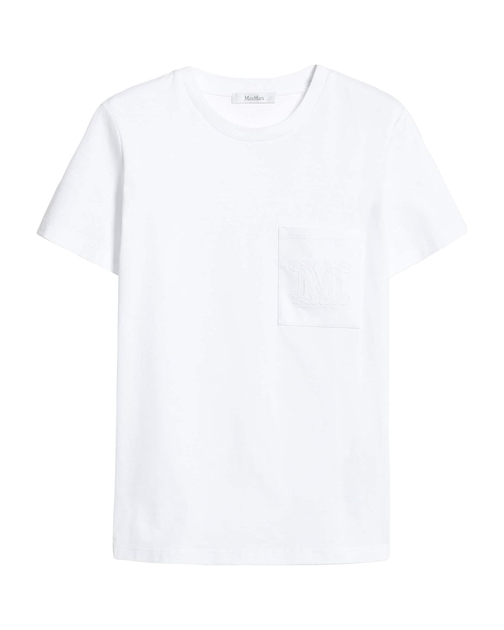 Max Mara White Cotton Logo T-Shirt