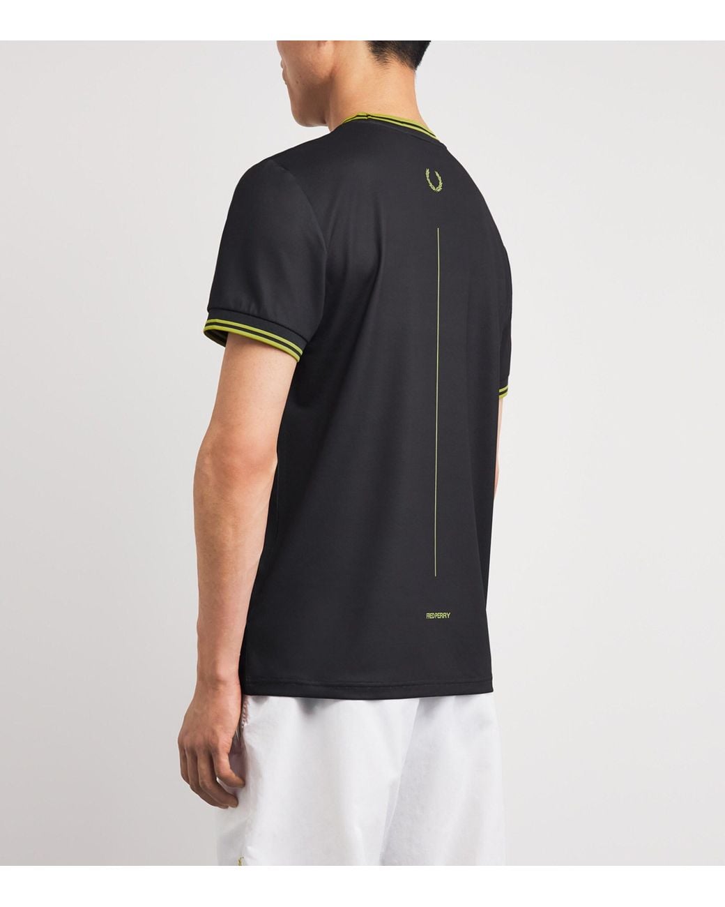 Fred Perry Green Tennis Print Anchor T-Shirt for men