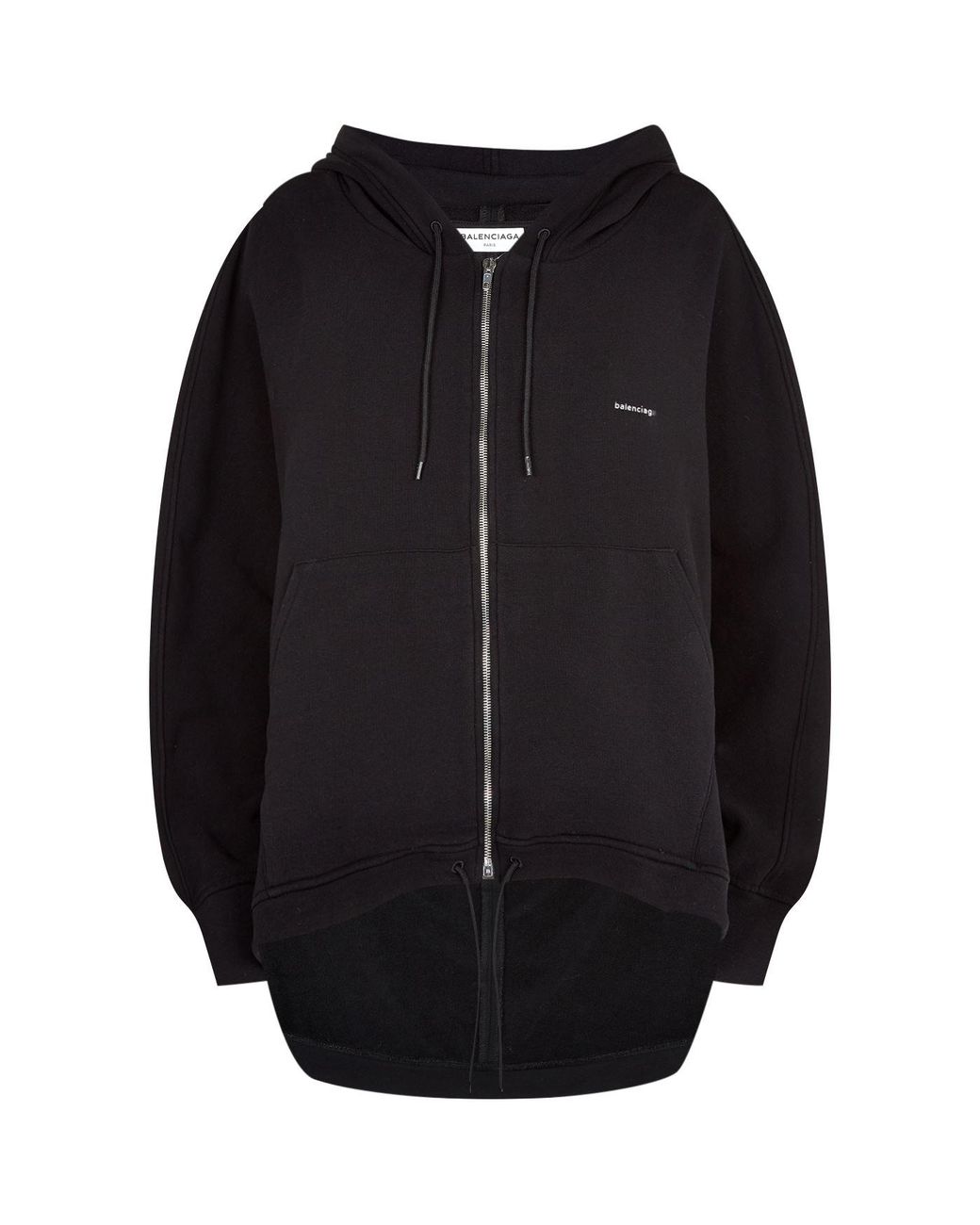 Balenciaga Zip-up Hoodie in Black | Lyst