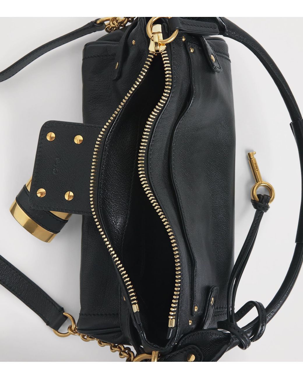 Chloé Black Small Leather Paddington Top-Handle Bag