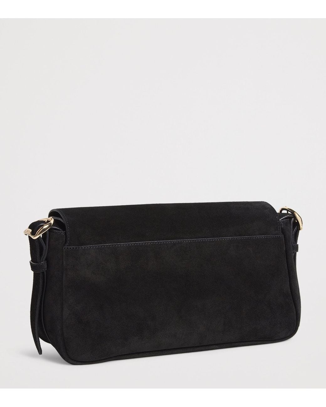 Sandro Black Suede Le Mambo Shoulder Bag