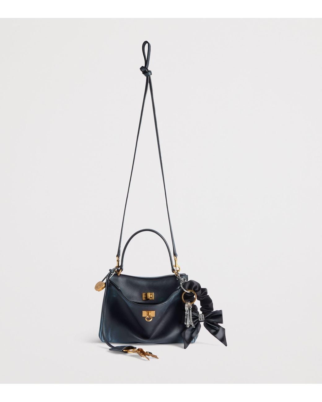 Balenciaga Blue Mini Leather Rodeo Top-Handle Bag