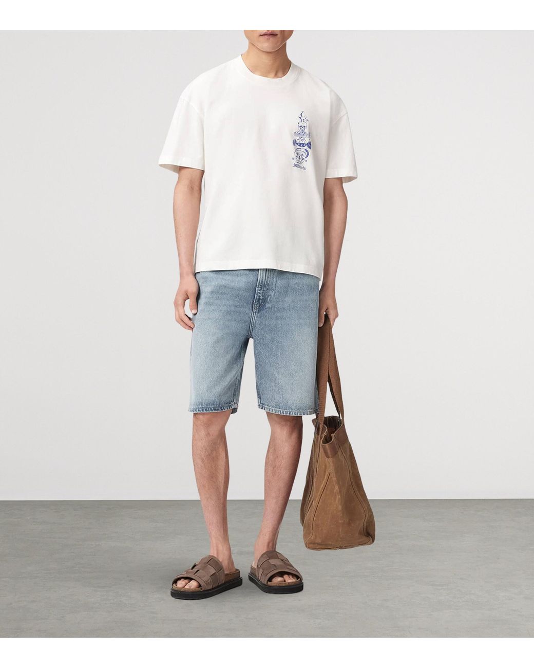 AllSaints White Organic Cotton Ignis T-Shirt for men