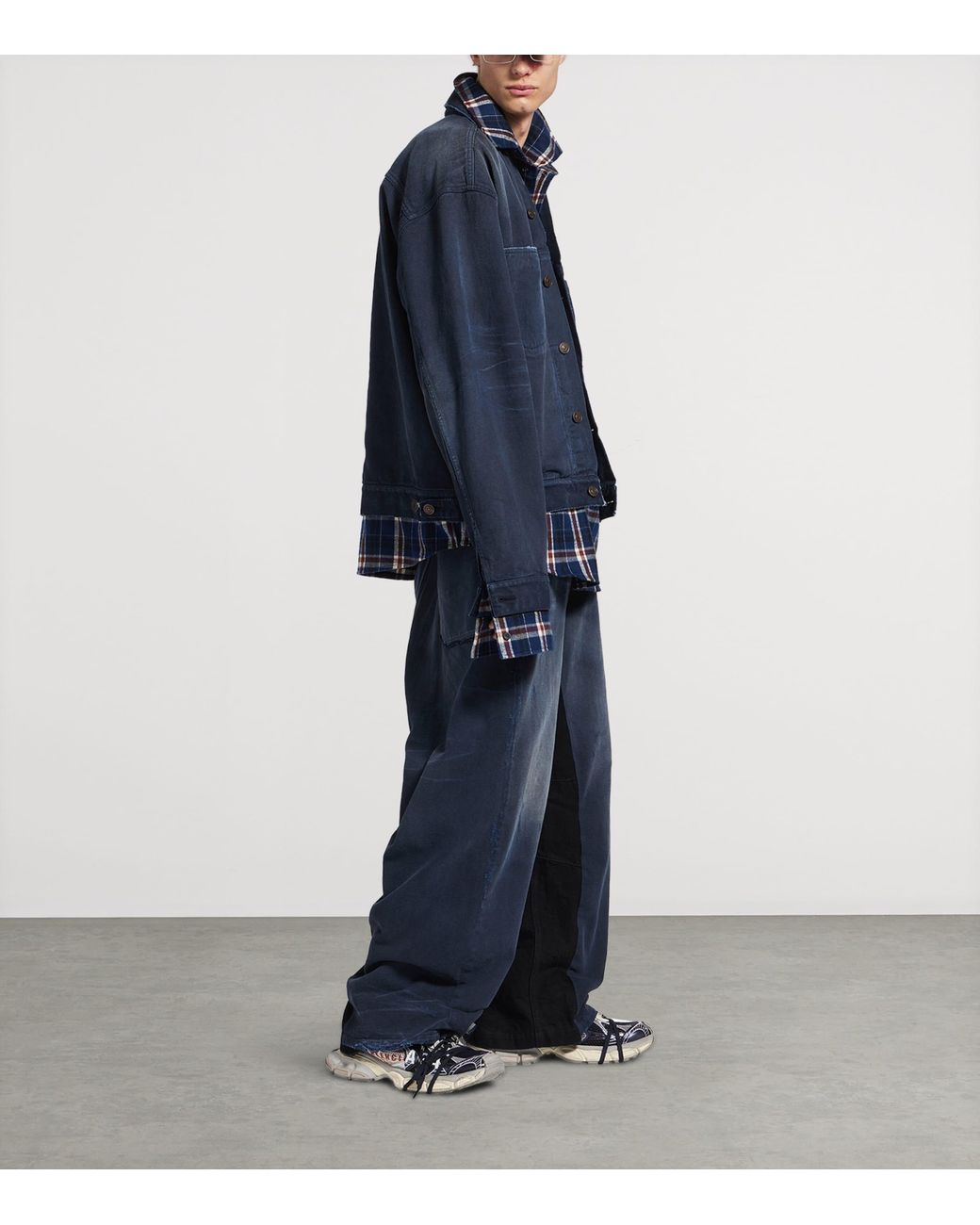 Balenciaga Blue Layered Shirt for men
