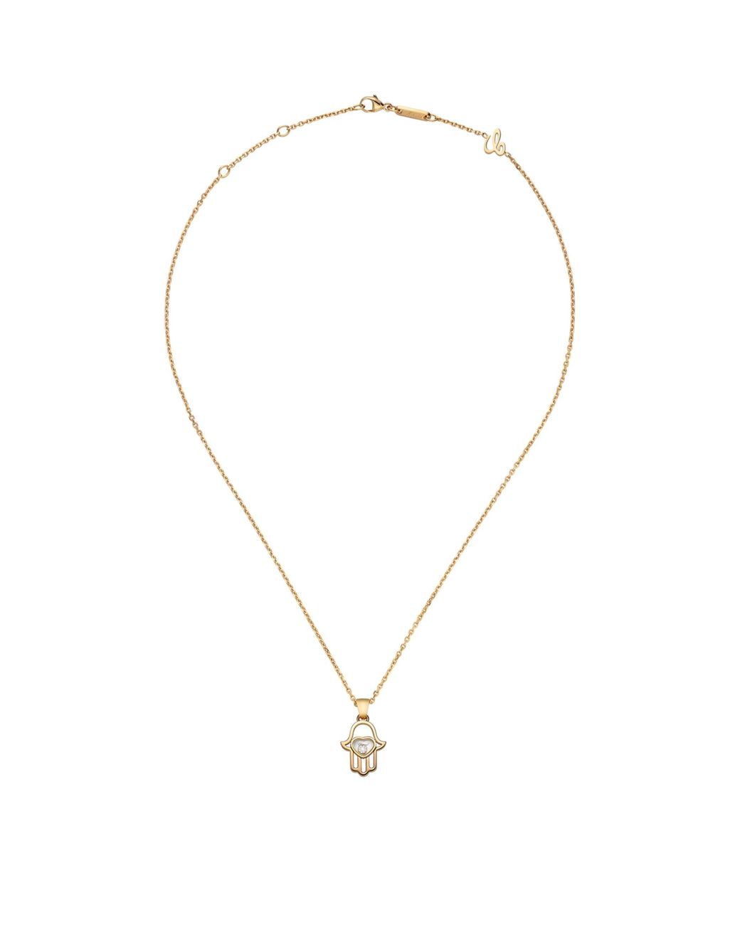 Chopard Metallic And Diamond Good Luck Necklace