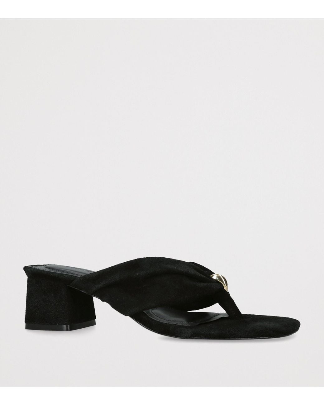 Jonathan Simkhai Black Suede Stella Heeled Mules 50