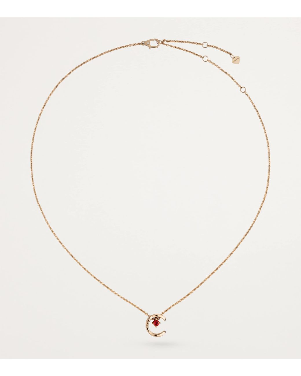 Chanel Natural And Ruby Coco Crush Necklace