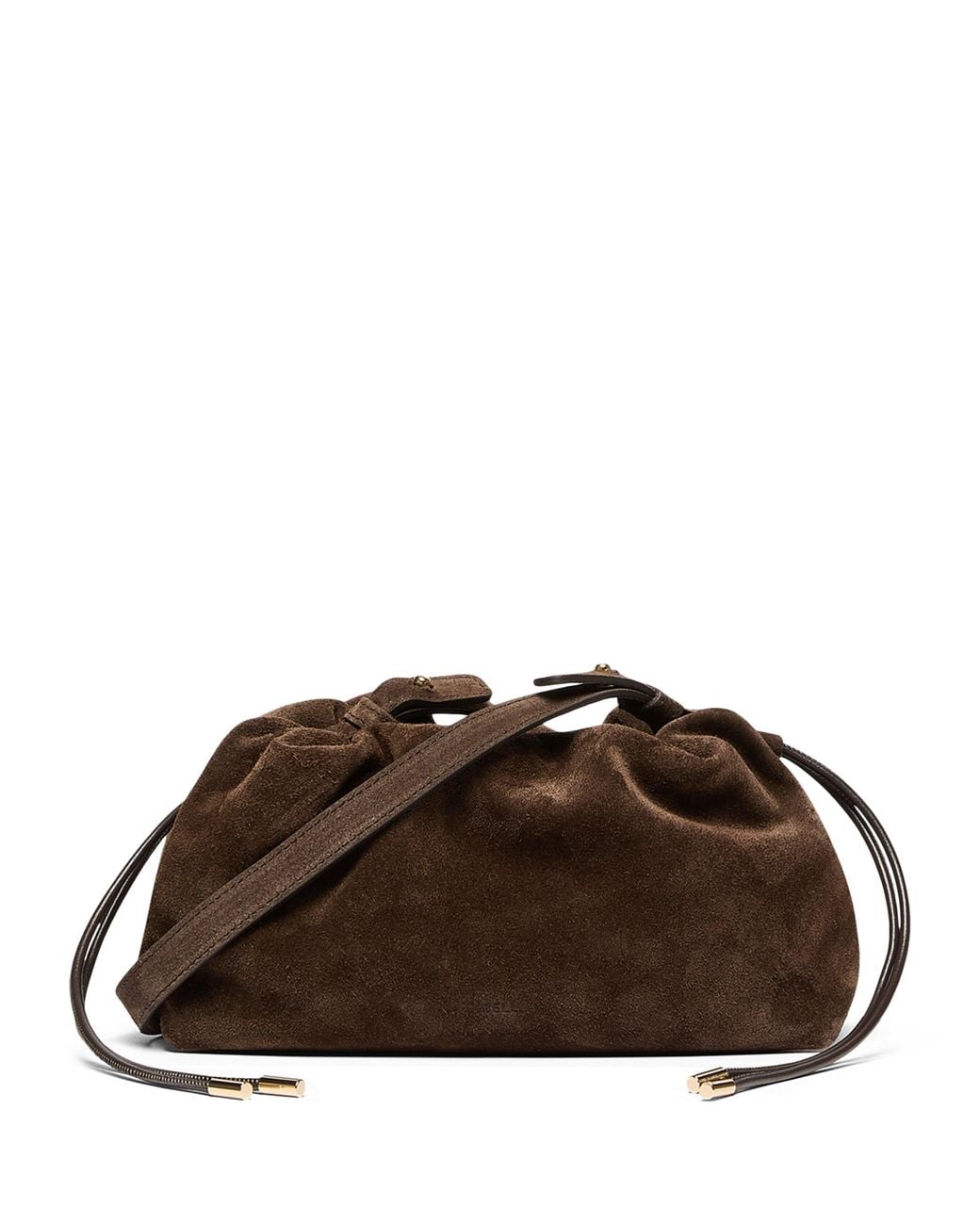 Marella Brown Suede Clutch Bag