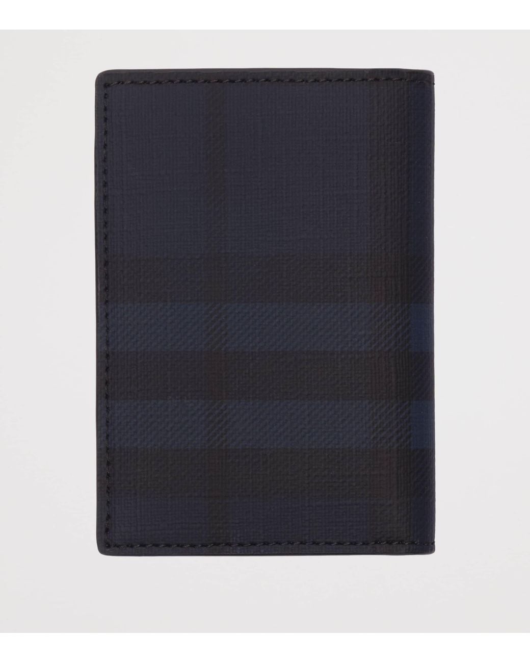 Burberry Blue City Check Folding Card Holder for men